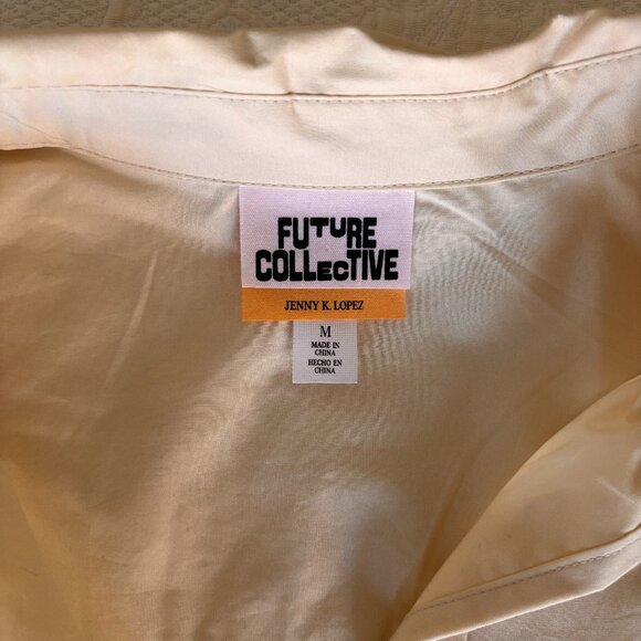 Women's Short Sleeve Eyelet Resort Button-Down Shirt - Future Collective w/Jenny - Picture 4 of 8